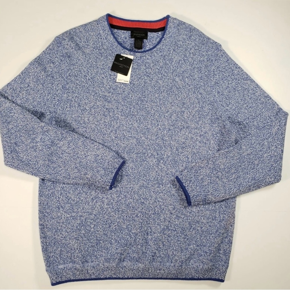 Magaschoni Men’s Designer Sweater Blue